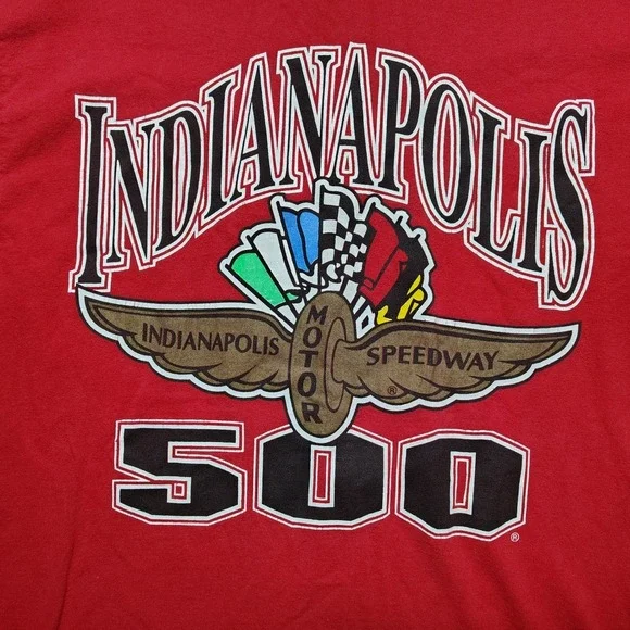 Vintage Indianapolis 500 Shirt Mens XL Racing Logo 7 Race Car 90s Sports - Picture 3 of 8